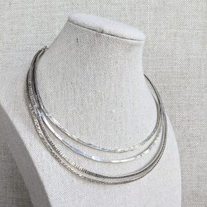 Or Paz Sterling Silver Multi-Layer Collar Necklace